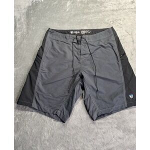 Kuhl Mutiny River Hybrid Board Shorts Gray Swimming Hiking Men's Size 35
